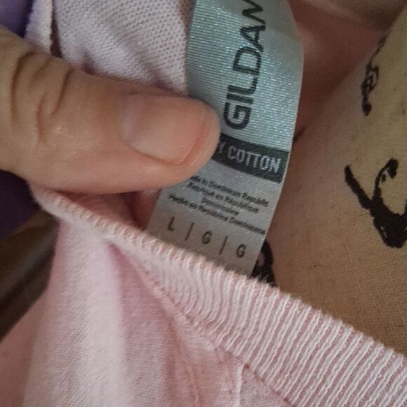 Gildan Pink Memorial Graphic Poem Short Sleeve Tee Size Large - Picture 11 of 11